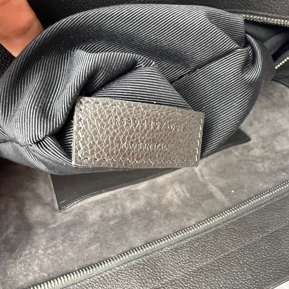 Saint Laurent Cabas Rive Gauche Charcoal Black Tote Crossbody Handbag - Picture 7 of 15